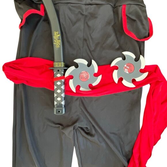 Spooktacular Creations Ninja Costume Black/Red Kids Size XL (12-14) - Picture 4 of 6